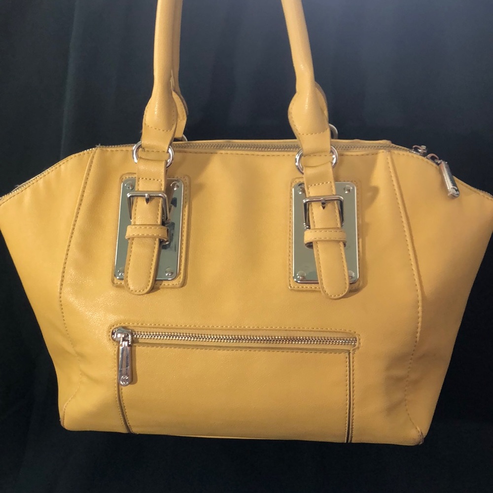 “C” yellow color shoulders Bag